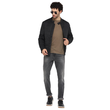Red Chief Black Solid Jacket for Men 8310150 001