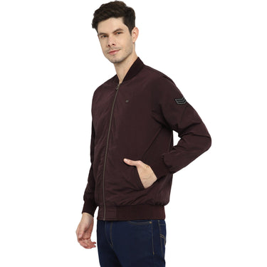 Red Chief Maroon Solid Jacket for Men 8310168 376