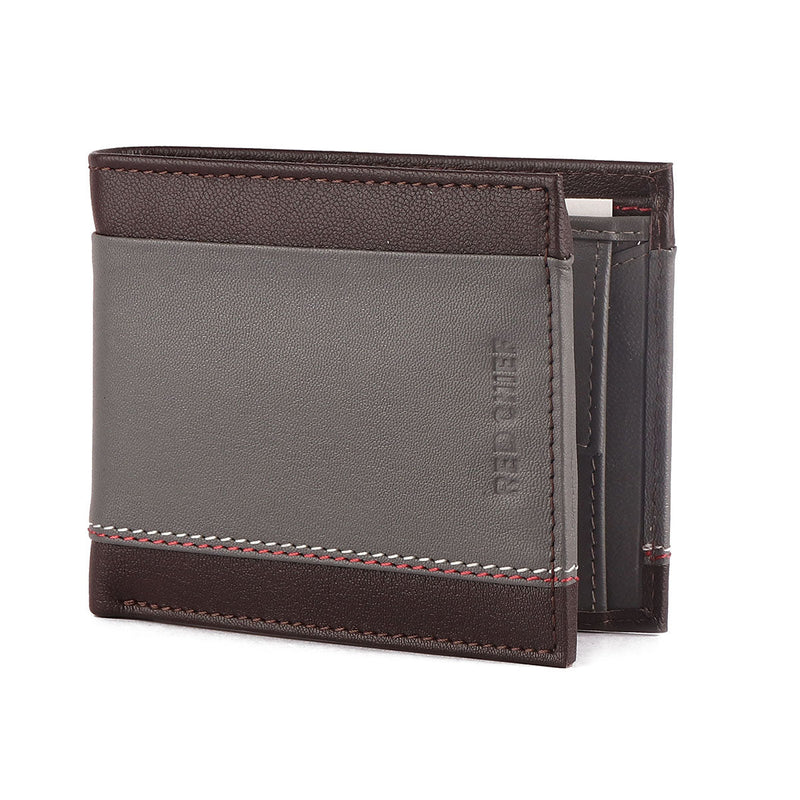 Red Chief Brown Grey Wallet for Men A90122 1250