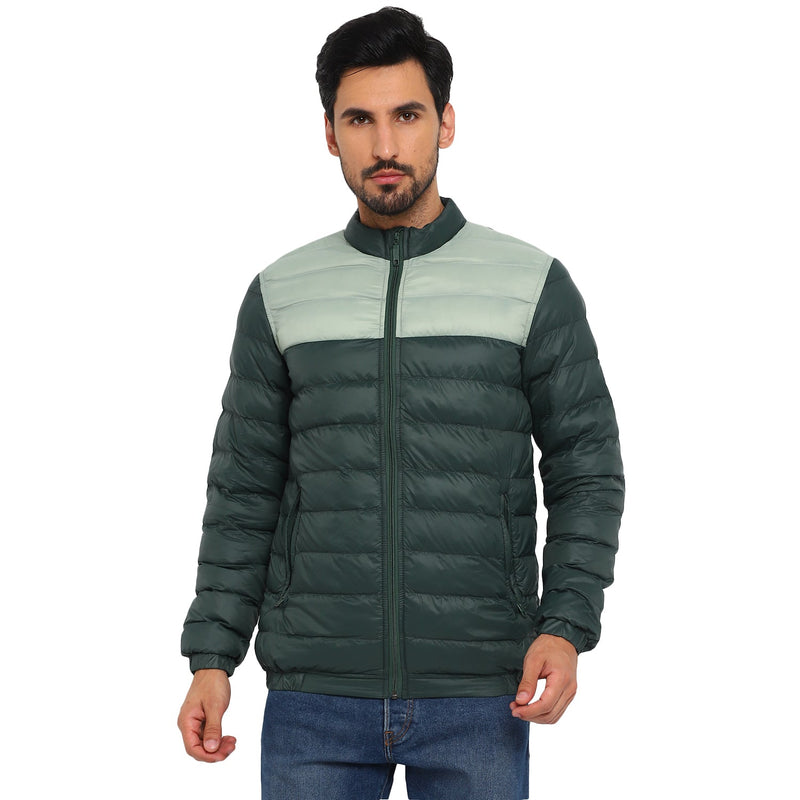 Red Chief Dark Green Solid Jacket for Men O8310053 140