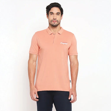 RED CHIEF Orange Cotton Poly T-Shirt for Men O-8220074 043