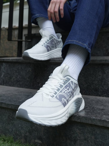 Red Chief Sports Gray-White Running Shoes For Men R1708 F039