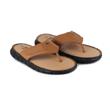 RED CHIEF Tan Leather Slipper for Men RC3990 006