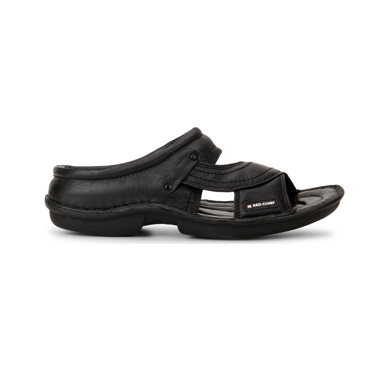 Red Chief Black Slipper for Men RCA-248 001