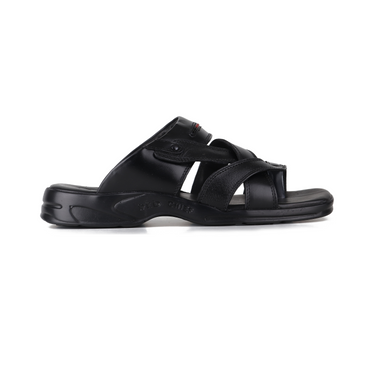Red Chief Black Slipper for Men RC593 001