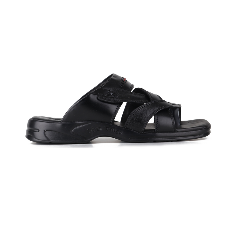Red Chief Black Slipper for Men RC593 001