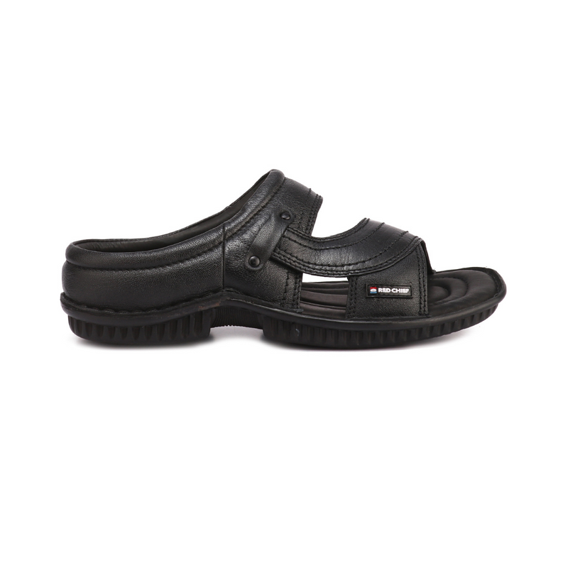 Red Chief Black Slipper for Men RC248N 001