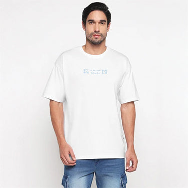 RED CHIEF White Cotton Poly T-Shirt for Men O-8220079 057
