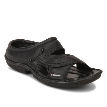 Red Chief Black Slipper for Men RC0248 001