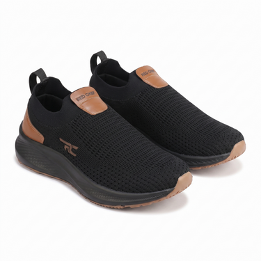 Red Chief Sports Black Color Low Ankle with Slip-On Walking Shoes for Men |W7038 001