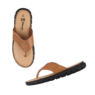 RED CHIEF Tan Leather Slipper for Men RC3990 006
