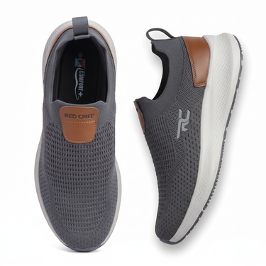 Red Chief Sports Dark Grey Color Low Ankle with Slip-On Walking Shoes for Men |W7038 F031