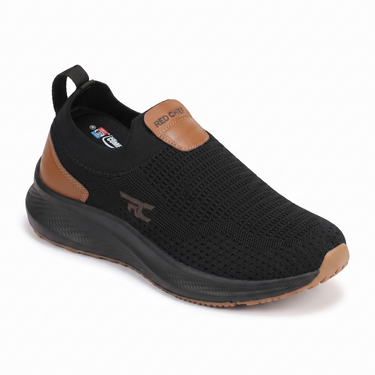 Red Chief Sports Black Color Low Ankle with Slip-On Walking Shoes for Men |W7038 001