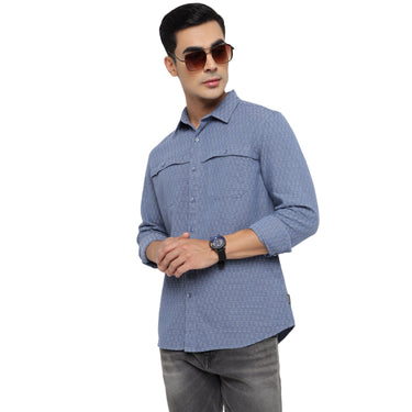 Red Chief Blue/White Casual Shirt for Men 8110652 1306