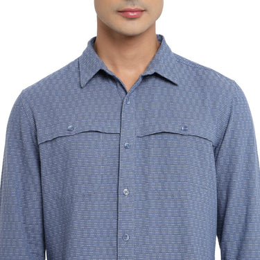 Red Chief Blue/White Casual Shirt for Men 8110652 1306