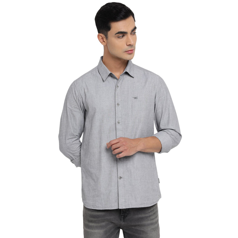 Red Chief Gray Casual Shirt for Men 8110653 005