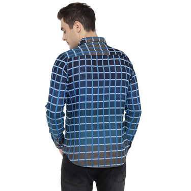 Red Chief Beige/Blue Casual Shirt for Men 8110654 G0033