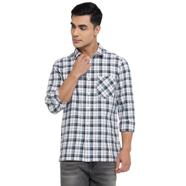 Red Chief Blue/White Casual Shirt for Men 8110655 1306