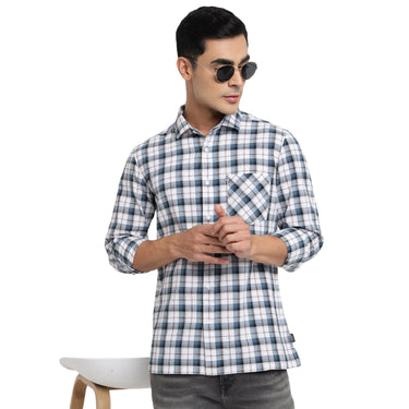 Red Chief Blue/White Casual Shirt for Men 8110655 1306