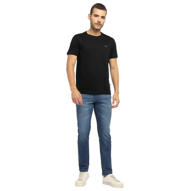 RED CHIEF Black Cotton Poly T-Shirt for Men 8220239 001