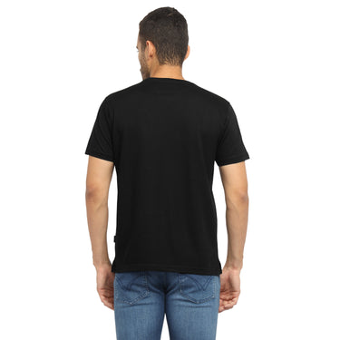 RED CHIEF Black Cotton Poly T-Shirt for Men 8220239 001