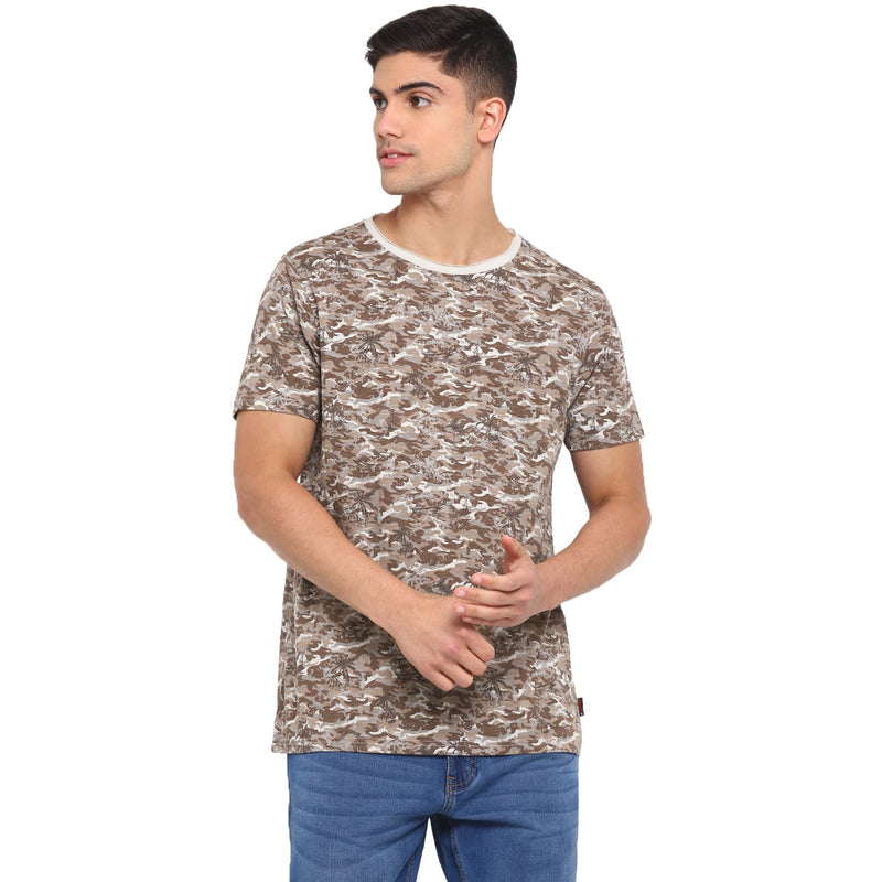 Red Chief Brown Camo T-Shirt for Men 8220250 003
