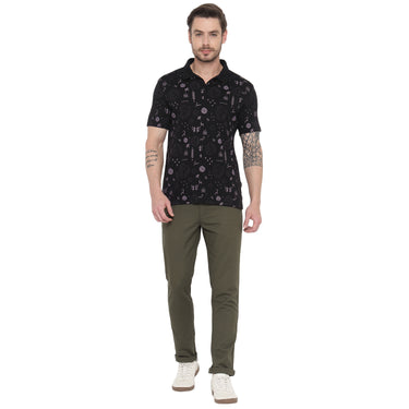 RED CHIEF Black Cotton Poly T-Shirt for Men 8220299 001