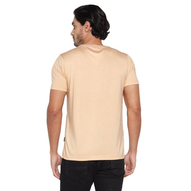 RED CHIEF Beige Cotton Poly T-Shirt for Men 8220304 026