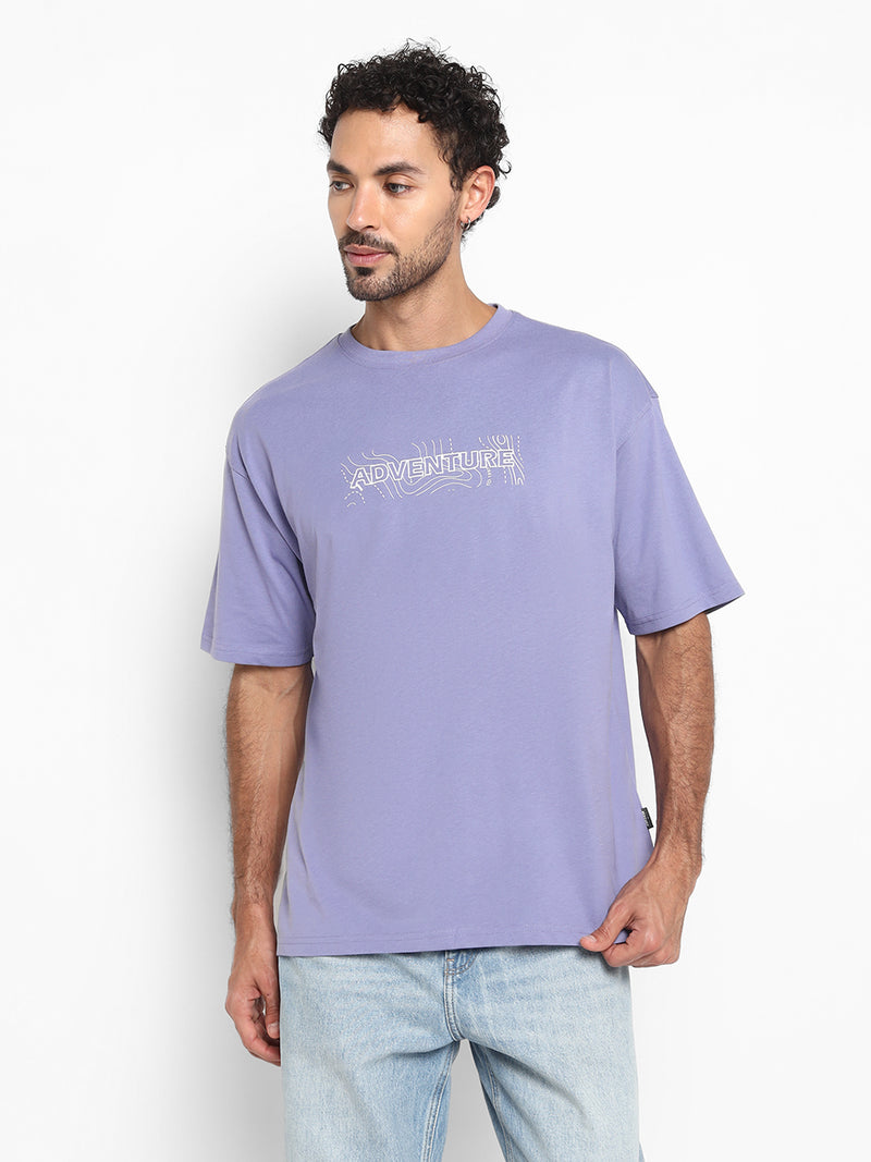 RED CHIEF Purple Cotton Poly T-Shirt for Men 8220312 171