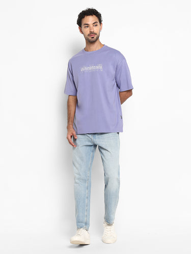 RED CHIEF Purple Cotton Poly T-Shirt for Men 8220312 171