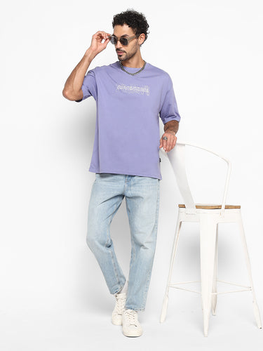 RED CHIEF Purple Cotton Poly T-Shirt for Men 8220312 171