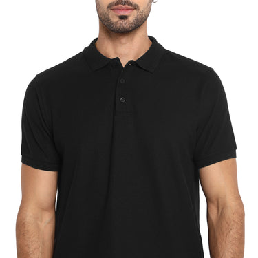 RED CHIEF Black Cotton Poly T-Shirt for Men 8220317 001