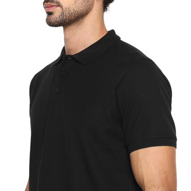 RED CHIEF Black Cotton Poly T-Shirt for Men 8220317 001