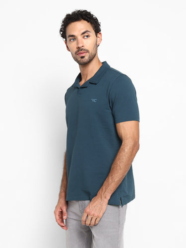 RED CHIEF Navy Cotton Poly T-Shirt for Men 8220319 156