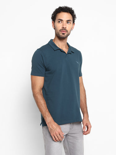 RED CHIEF Navy Cotton Poly T-Shirt for Men 8220319 156