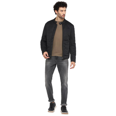 Red Chief Black Solid Jacket for Men 8310150 001