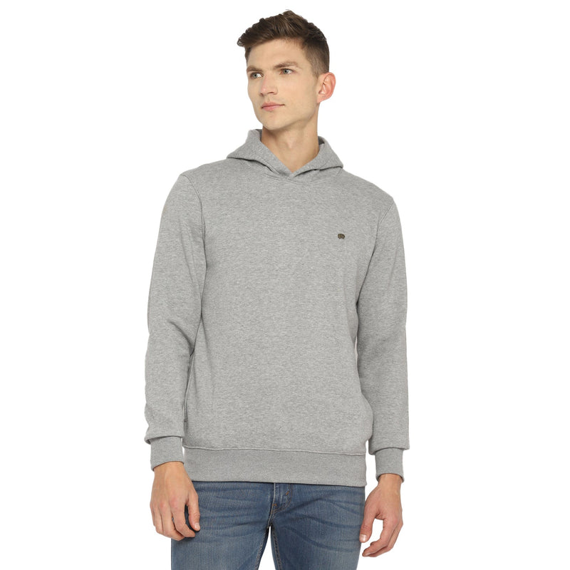 Red Chief Gray Millange Solid Sweatshirt for Men 8310161 G0024