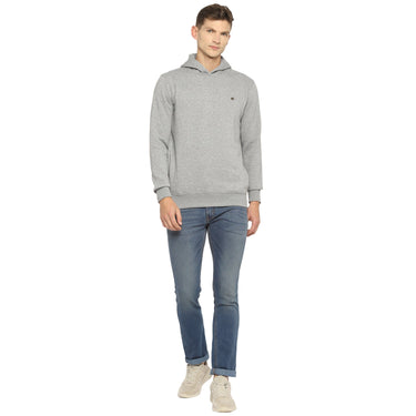 Red Chief Gray Millange Solid Sweatshirt for Men 8310161 G0024