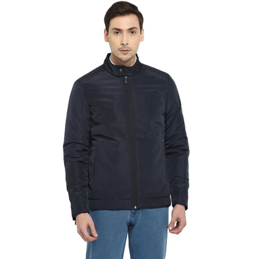 Red Chief Navy Solid Jacket for Men 8310163 156