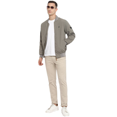 Red Chief Light Gray Solid Jacket for Men 8310168 012