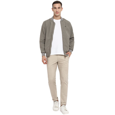 Red Chief Light Gray Solid Jacket for Men 8310168 012