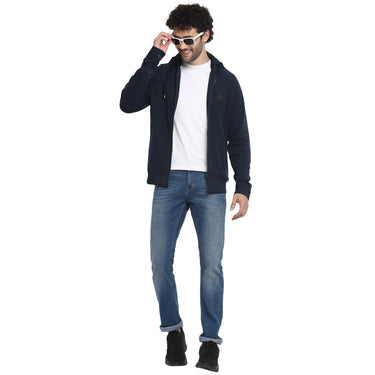 Red Chief Navy Solid Sweatshirt for Men 8310182 156