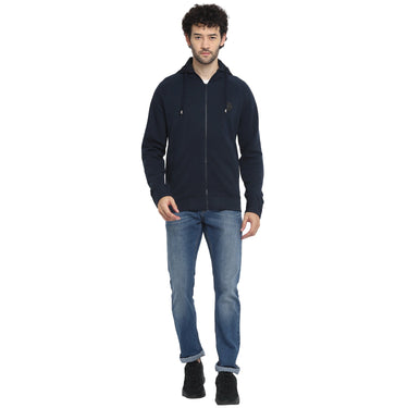 Red Chief Navy Solid Sweatshirt for Men 8310182 156