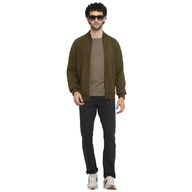 Red Chief Olive Texture Sweatshirt for Men 8310184 124