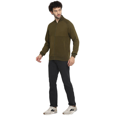 Red Chief Olive Texture Sweatshirt for Men 8310184 124