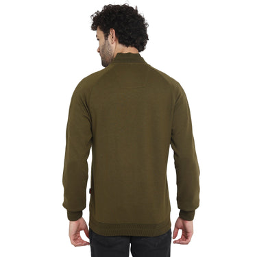 Red Chief Olive Texture Sweatshirt for Men 8310184 124