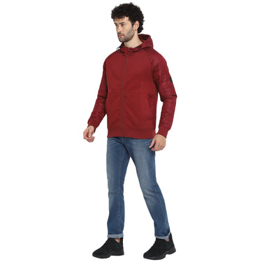 Red Chief Maroon Texture Sweatshirt for Men 8310185 376