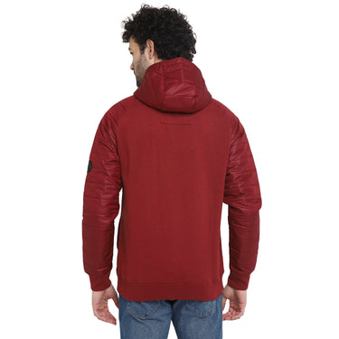 Red Chief Maroon Texture Sweatshirt for Men 8310185 376