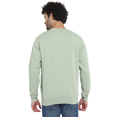 Red Chief Light Green Solid Sweatshirt for Men 8310186 024
