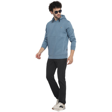 Red Chief Light Blue Solid Sweatshirt for Men 8310187 081